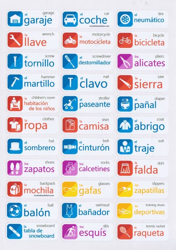 🇪🇸 Spanish Language Learning Stickers