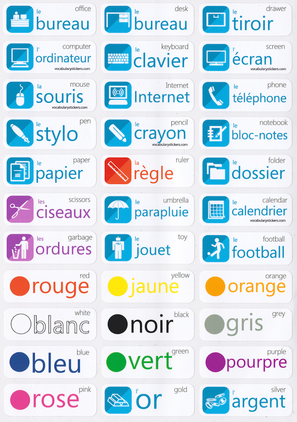 🇫🇷 French Language Learning Stickers