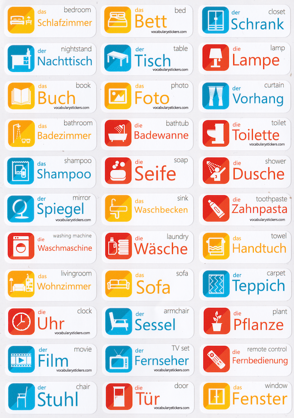 🇩🇪 German Language Learning Stickers