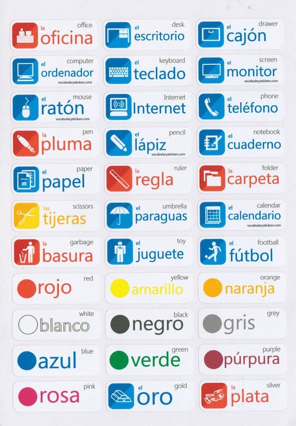 🇪🇸 Spanish Language Learning Stickers
