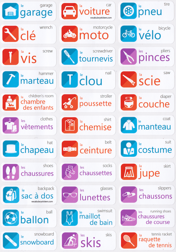 🇫🇷 French Language Learning Stickers