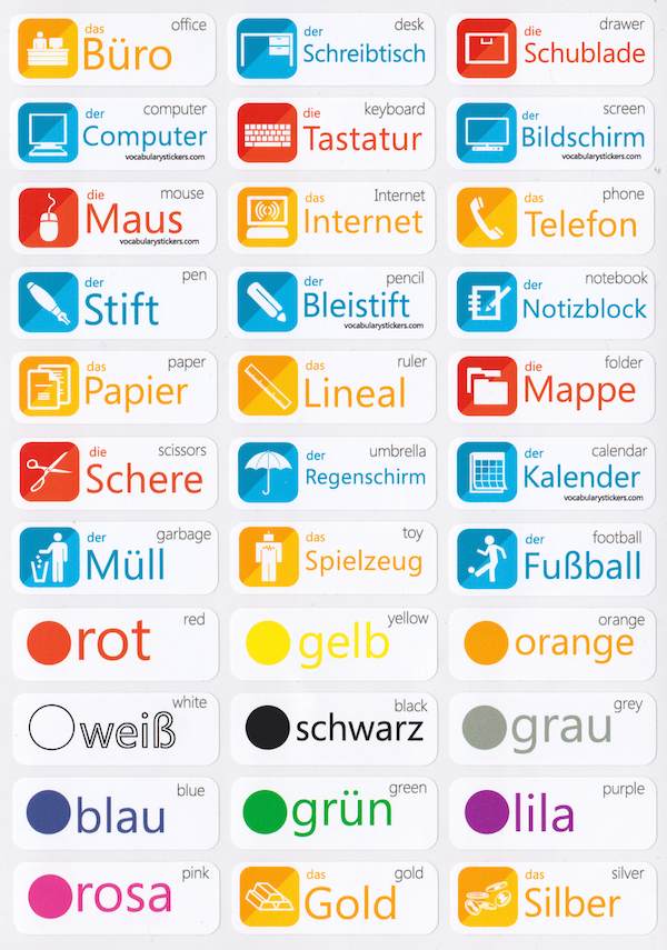 🇩🇪 German Language Learning Stickers