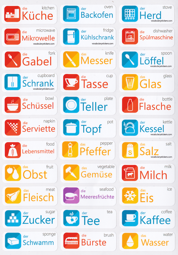 🇩🇪 German Language Learning Stickers